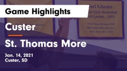Custer  vs St. Thomas More  Game Highlights - Jan. 14, 2021