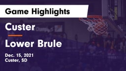 Custer  vs Lower Brule  Game Highlights - Dec. 15, 2021