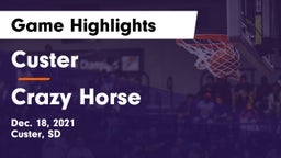 Custer  vs Crazy Horse  Game Highlights - Dec. 18, 2021