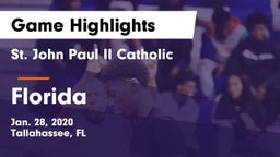 St. John Paul II Catholic  vs Florida  Game Highlights - Jan. 28, 2020
