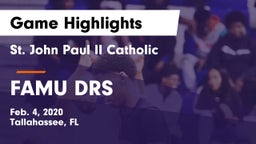 St. John Paul II Catholic  vs FAMU DRS Game Highlights - Feb. 4, 2020