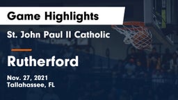 St. John Paul II Catholic  vs Rutherford  Game Highlights - Nov. 27, 2021