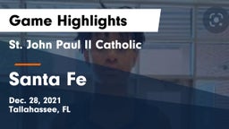 St. John Paul II Catholic  vs Santa Fe  Game Highlights - Dec. 28, 2021
