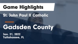 St. John Paul II Catholic  vs Gadsden County  Game Highlights - Jan. 21, 2022
