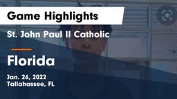 St. John Paul II Catholic  vs Florida  Game Highlights - Jan. 26, 2022