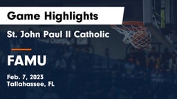 St. John Paul II Catholic  vs FAMU Game Highlights - Feb. 7, 2023