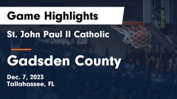 St. John Paul II Catholic  vs Gadsden County  Game Highlights - Dec. 7, 2023