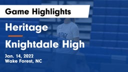 Heritage  vs Knightdale High Game Highlights - Jan. 14, 2022