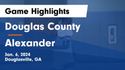 Douglas County  vs Alexander  Game Highlights - Jan. 6, 2024