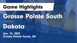 Grosse Pointe South  vs Dakota  Game Highlights - Jan. 13, 2023