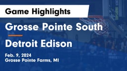 Grosse Pointe South  vs Detroit Edison Game Highlights - Feb. 9, 2024