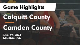 Colquitt County  vs Camden County  Game Highlights - Jan. 19, 2024