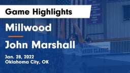 Millwood  vs John Marshall  Game Highlights - Jan. 28, 2022