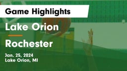 Lake Orion  vs Rochester  Game Highlights - Jan. 25, 2024