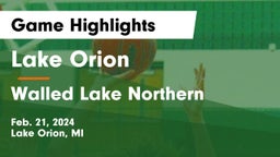 Lake Orion  vs Walled Lake Northern  Game Highlights - Feb. 21, 2024