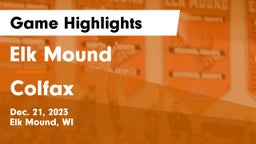 Elk Mound  vs Colfax  Game Highlights - Dec. 21, 2023