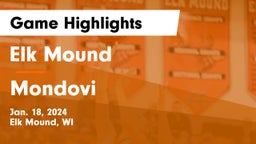 Elk Mound  vs Mondovi  Game Highlights - Jan. 18, 2024