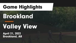 Brookland  vs Valley View  Game Highlights - April 21, 2022