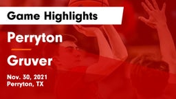 Perryton  vs Gruver  Game Highlights - Nov. 30, 2021