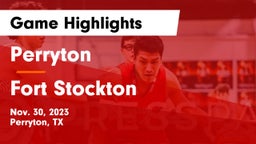Perryton  vs Fort Stockton  Game Highlights - Nov. 30, 2023