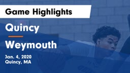 Quincy  vs Weymouth  Game Highlights - Jan. 4, 2020