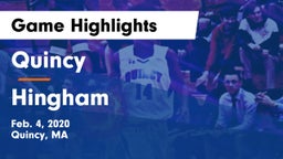 Quincy  vs Hingham  Game Highlights - Feb. 4, 2020