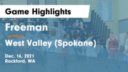 Freeman  vs West Valley  (Spokane) Game Highlights - Dec. 16, 2021