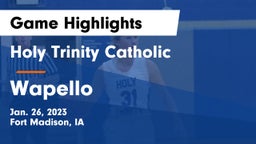 Holy Trinity Catholic  vs Wapello  Game Highlights - Jan. 26, 2023
