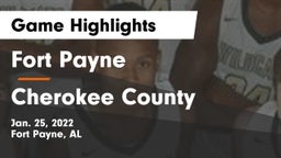 Fort Payne  vs Cherokee County  Game Highlights - Jan. 25, 2022