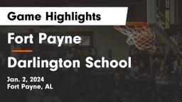 Fort Payne  vs Darlington School Game Highlights - Jan. 2, 2024
