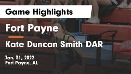 Fort Payne  vs Kate Duncan Smith DAR  Game Highlights - Jan. 31, 2022