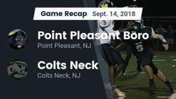 Recap: Point Pleasant Boro  vs. Colts Neck  2018