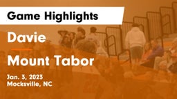 Davie  vs Mount Tabor Game Highlights - Jan. 3, 2023