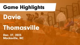 Davie  vs Thomasville  Game Highlights - Dec. 27, 2023