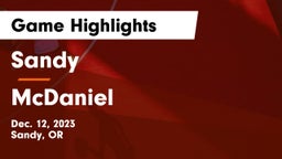 Sandy  vs McDaniel  Game Highlights - Dec. 12, 2023