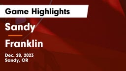 Sandy  vs Franklin  Game Highlights - Dec. 28, 2023
