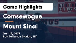 Comsewogue  vs Mount Sinai  Game Highlights - Jan. 18, 2023