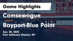 Comsewogue  vs Bayport-Blue Point Game Highlights - Jan. 20, 2023
