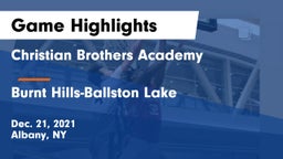 Christian Brothers Academy  vs Burnt Hills-Ballston Lake  Game Highlights - Dec. 21, 2021