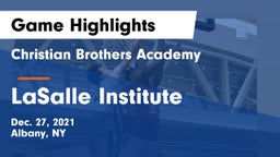 Christian Brothers Academy  vs LaSalle Institute  Game Highlights - Dec. 27, 2021