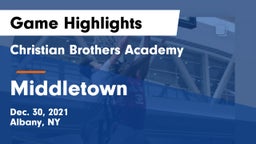 Christian Brothers Academy  vs Middletown  Game Highlights - Dec. 30, 2021