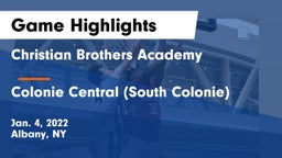 Christian Brothers Academy  vs Colonie Central  (South Colonie) Game Highlights - Jan. 4, 2022