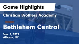 Christian Brothers Academy  vs Bethlehem Central  Game Highlights - Jan. 7, 2022