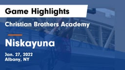 Christian Brothers Academy  vs Niskayuna  Game Highlights - Jan. 27, 2022