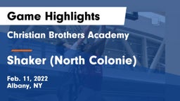 Christian Brothers Academy  vs Shaker  (North Colonie) Game Highlights - Feb. 11, 2022