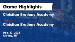 Christian Brothers Academy vs Christian Brothers Academy  Game Highlights - Dec. 22, 2023