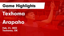 Texhoma  vs Arapaho  Game Highlights - Feb. 21, 2022