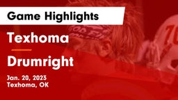 Texhoma  vs Drumright  Game Highlights - Jan. 20, 2023