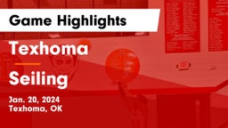 Texhoma  vs Seiling  Game Highlights - Jan. 20, 2024