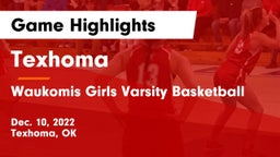 Texhoma  vs Waukomis Girls Varsity Basketball Game Highlights - Dec. 10, 2022